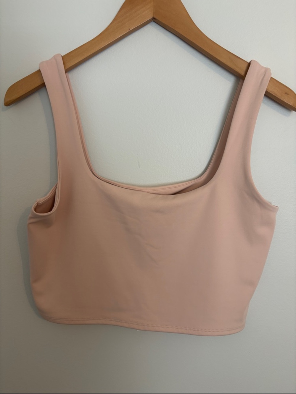 Express Blush Pink Scoop Neck Brody Contour Cropped Tank